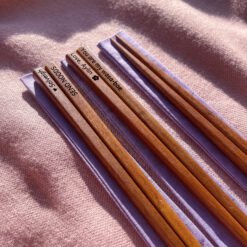 Japanse houten eetstokjes met naam gravure